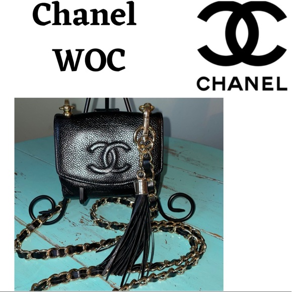 🔴🔴SOLD🔴🔴CHANEL WOC Vintage Wallet on Chain Crossbody Caviar Leather - Picture 2 of 16